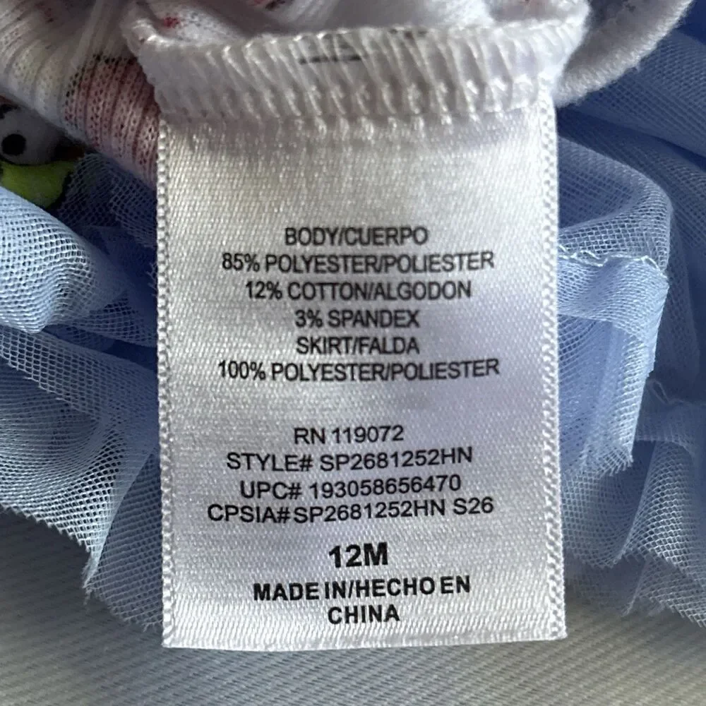 Hello Kitty & Friends Baby Girls Sleeveless  Print Tutu Dress headband 12 month